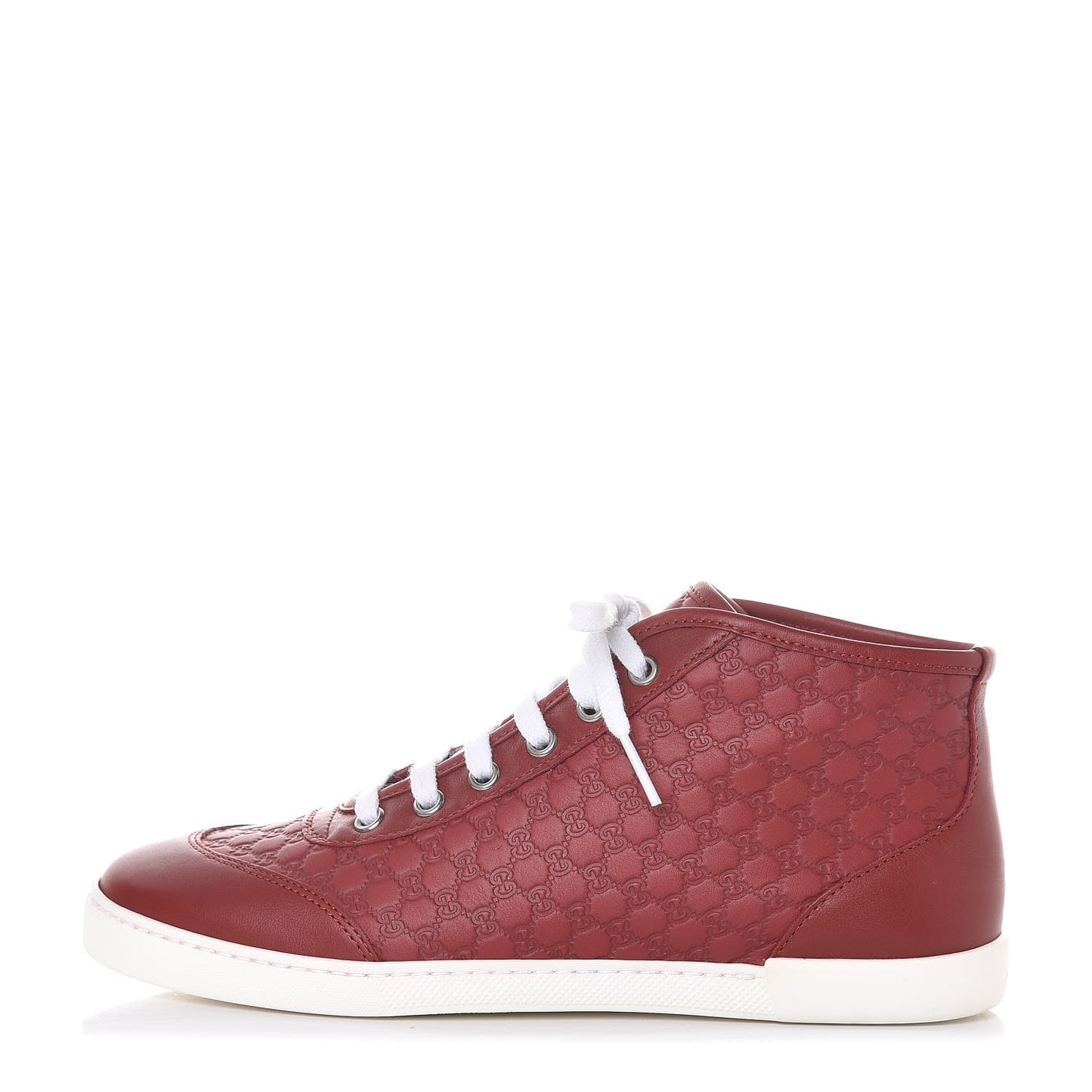 Microguccissima Womens High Top Sneakers 36.5 Rosso
