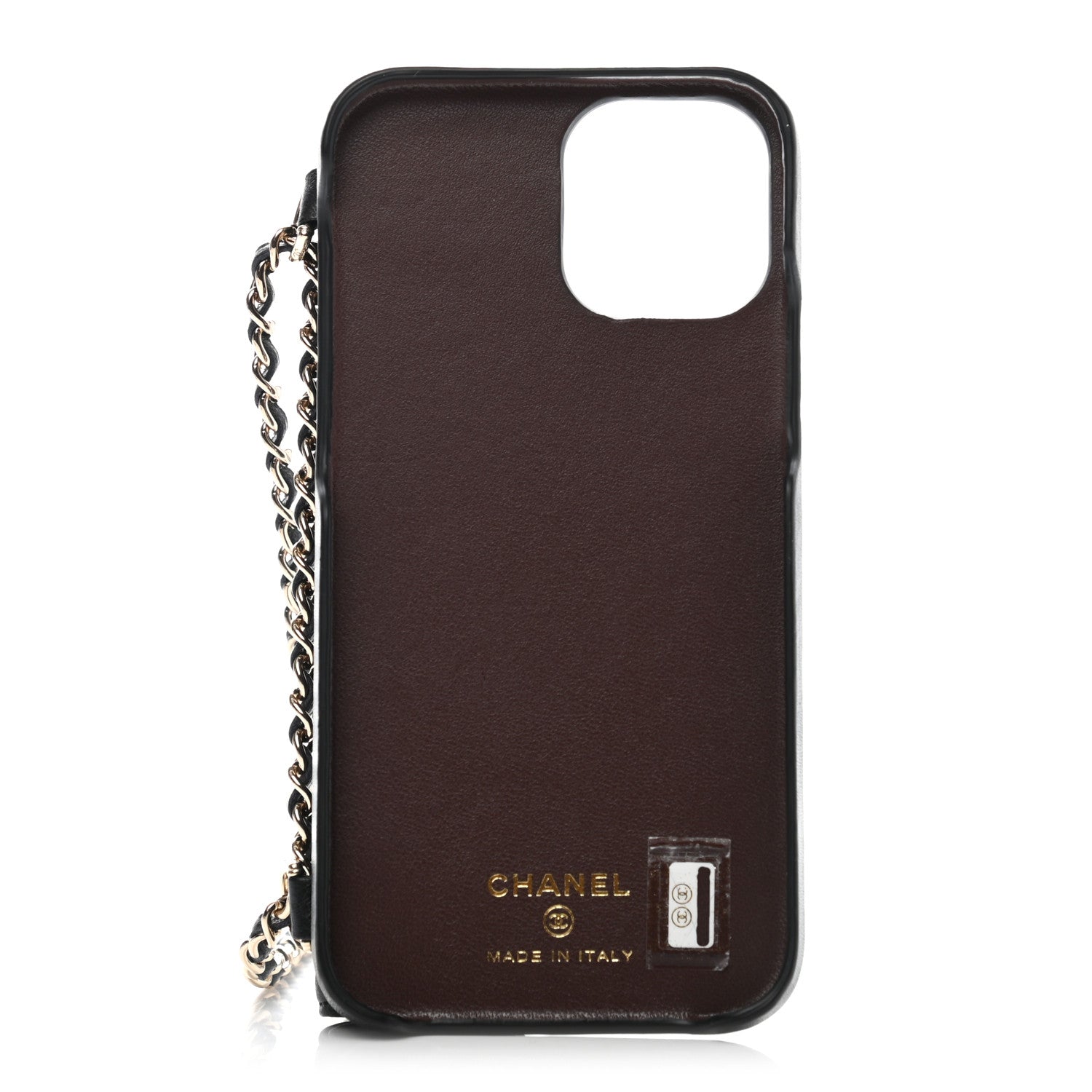 Chanel Lambskin Quilted iPhone XII Pro Holder With Chain Black 4 of 7