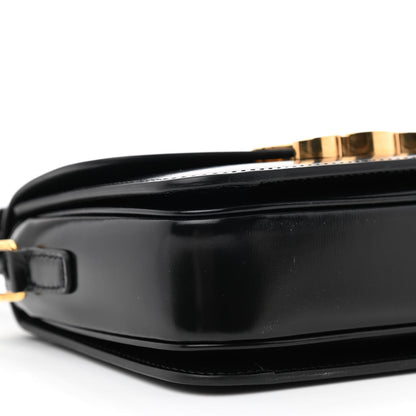 Celine Shiny Calfskin Small Triomphe Black 9 of 10