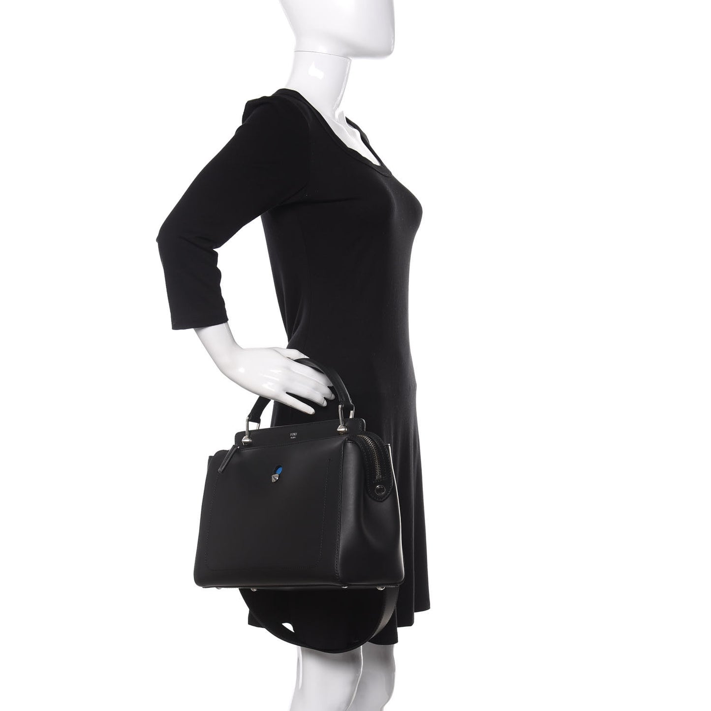 Vitello Baltico Dolce DotCom Satchel Black Blue Royal