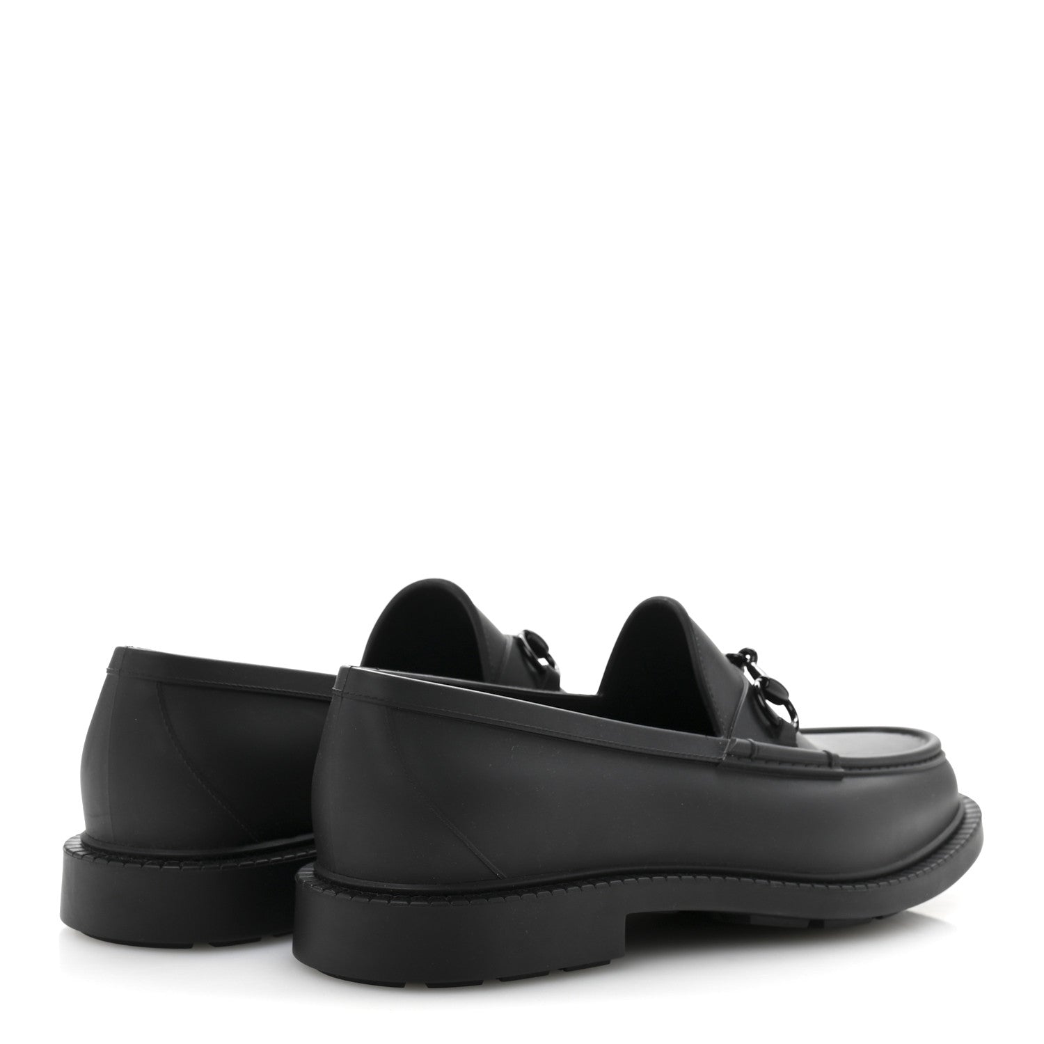 Gucci Rubber Enamel Horsebit Mens Loafers 9 Black 5 of 11