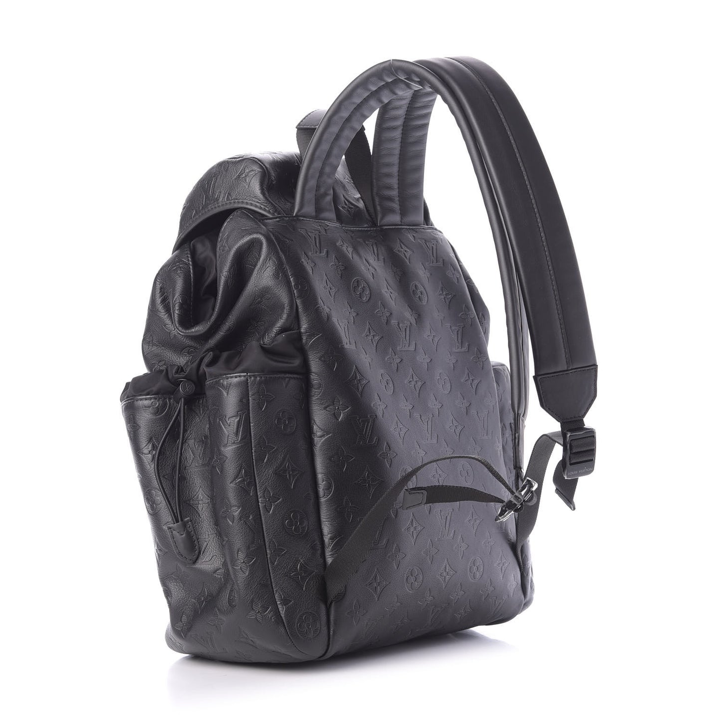 Calfskin Monogram Shadow Discovery Backpack Black
