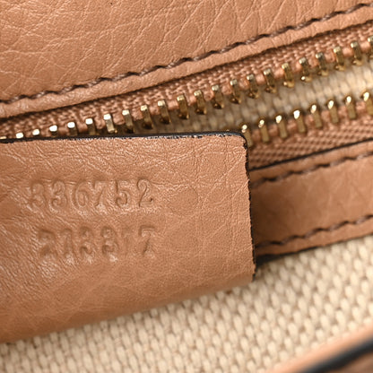 Gucci Pebbled Calfskin Medium Soho Flap Crossbody Camelia 7 of 10