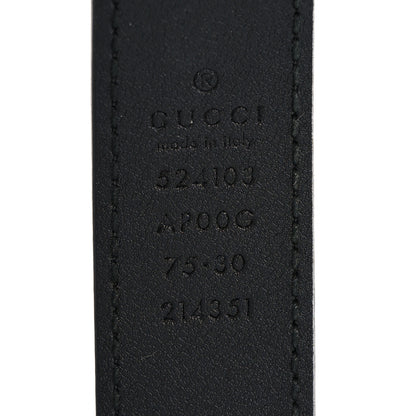 Gucci Moon Calfskin Torchon Double G 25mm Belt 75 30 Black 3 of 5
