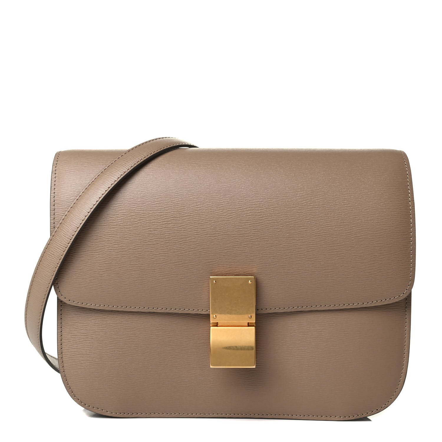 Celine Liege Calfskin Medium Classic Box Flap Bag Taupe 1 of 5