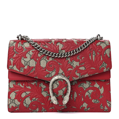 Gucci GG Supreme Monogram Arabesque Medium Dionysus Shoulder Bag Hibiscus Red 1 of 12