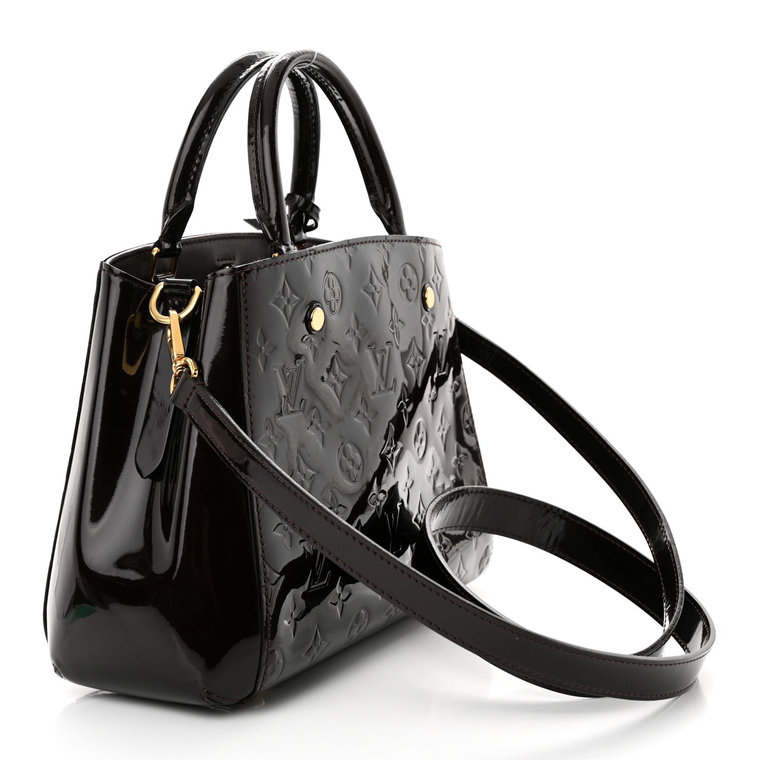 Louis Vuitton Vernis Montaigne BB Amarante 3 of 10