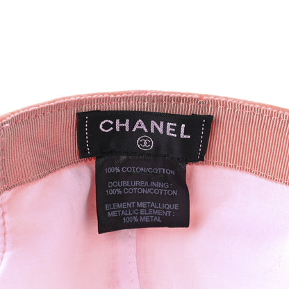 Chanel Cotton CC Cap Hat Orange Turquoise 7 of 7