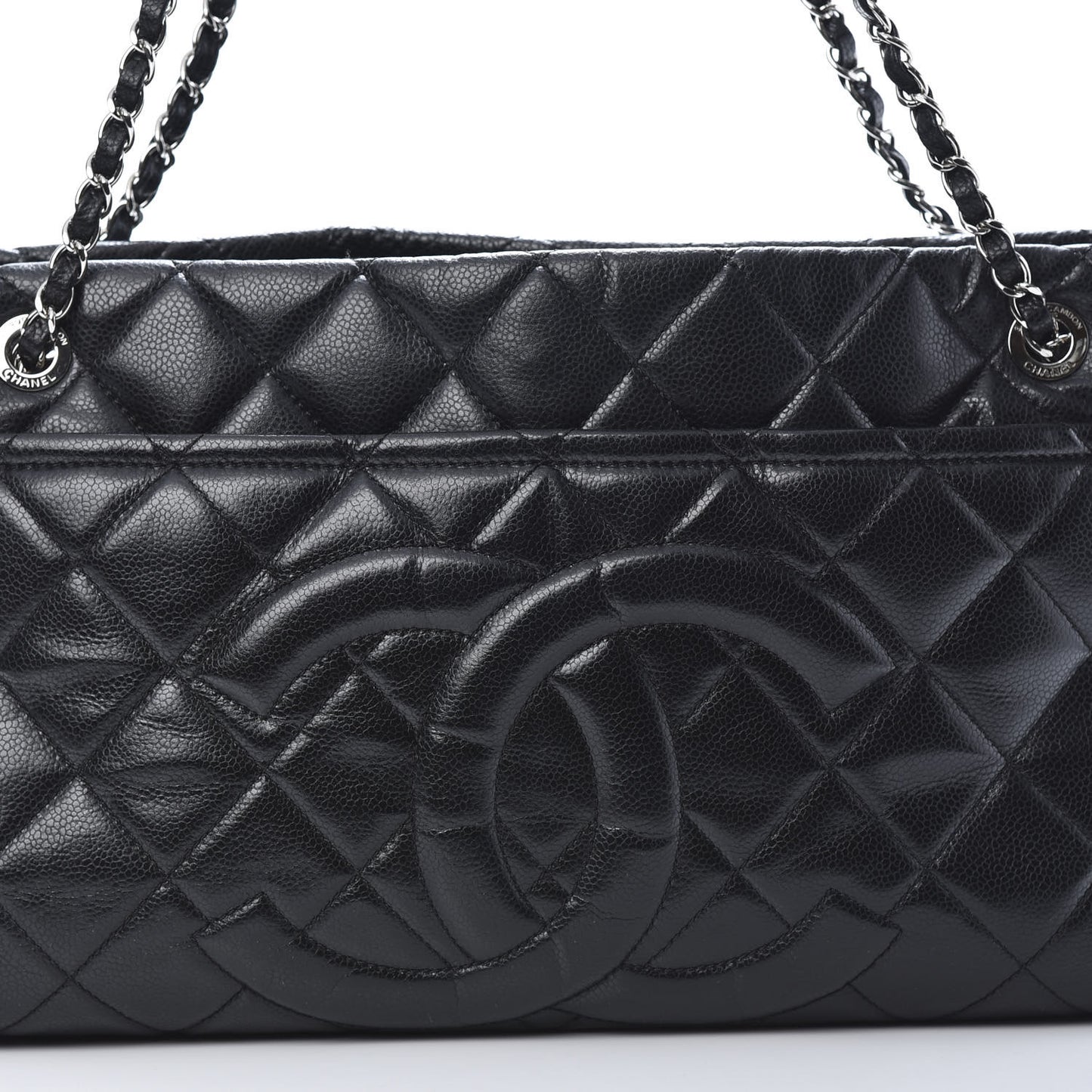 Caviar Quilted Timeless CC Soft Tote Black