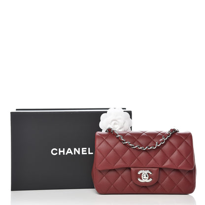 Chanel Lambskin Quilted Mini Rectangular Flap Burgundy 10 of 10