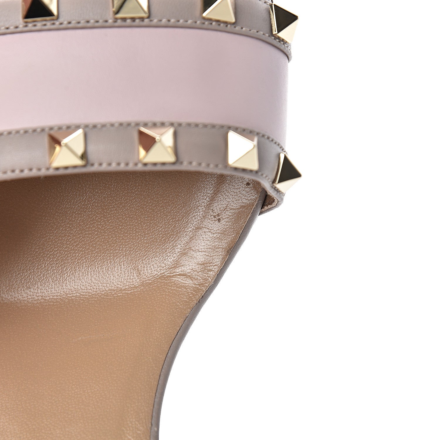 Valentino Garavani Nappa Rockstud Slide Sandals 39 Water Rose Poudre 9 of 10