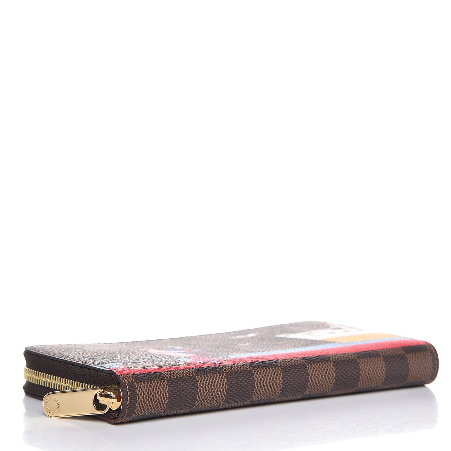 Damier Ebene 2016 Christmas Animation Zippy Wallet Rouge