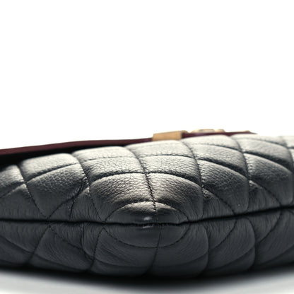 Chanel Grained Calfskin Quilted Large Archi Chic Cosmetic Case Black 11 of 14
