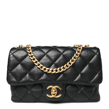 Chanel Lambskin Quilted Small Pillow Crush Flap Black 1 of 11