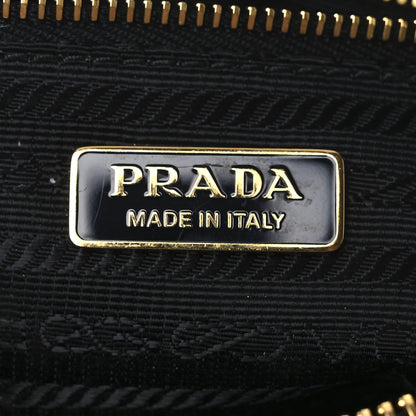 Prada Calfskin Triangle Pouch Shoulder Bag Black 6 of 12