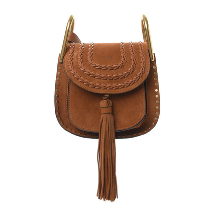 Chloe Suede Calfskin Braided SMini Hudson Shoulder Bag Caramel 1 of 7