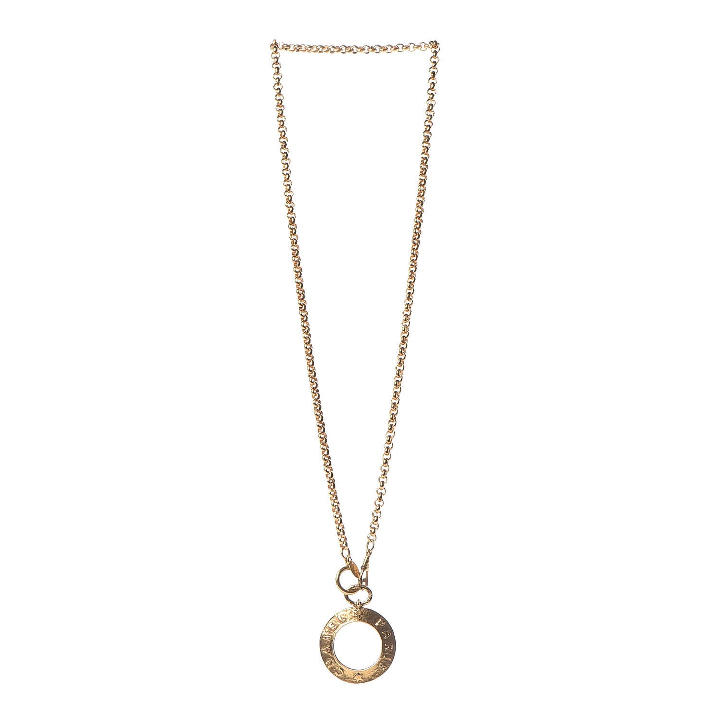 Pearl Loupe Magnifying Glass Necklace Gold