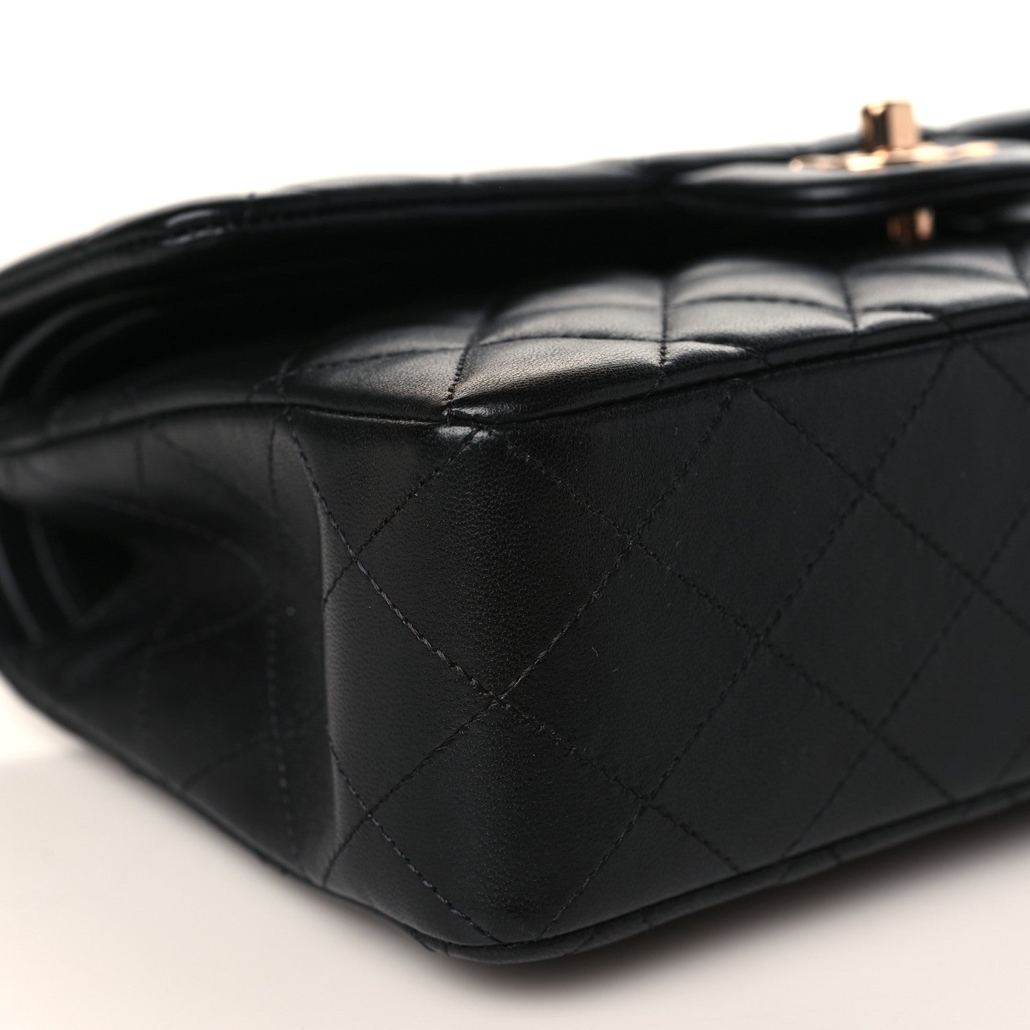 Chanel Lambskin Quilted Small Double Flap Black 7 of 8
