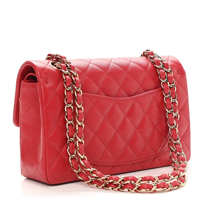 Chanel Caviar Quilted Small Double Flap Red 3 of 11