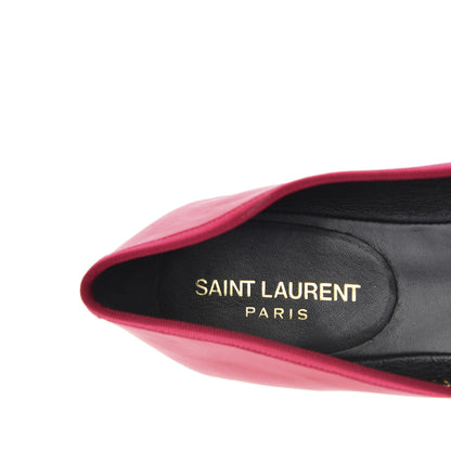 Saint Laurent Calfskin Dance Ballet Flats 37 Raspberry 6 of 8