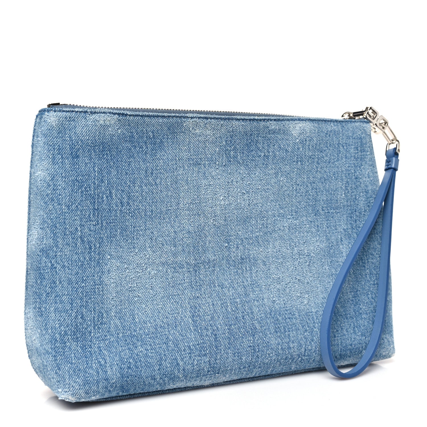 Givenchy Denim Travel Pouch Wristlet Blue 3 of 9
