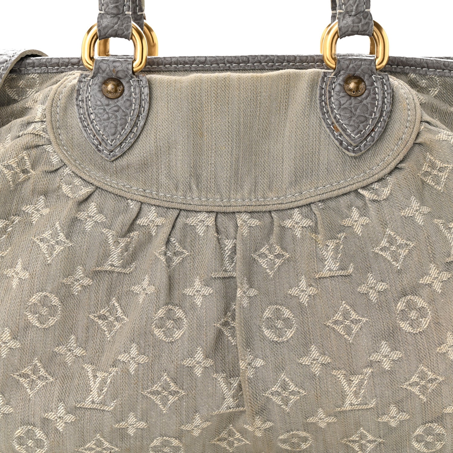 Louis Vuitton Denim Neo Cabby MM Grey 7 of 10