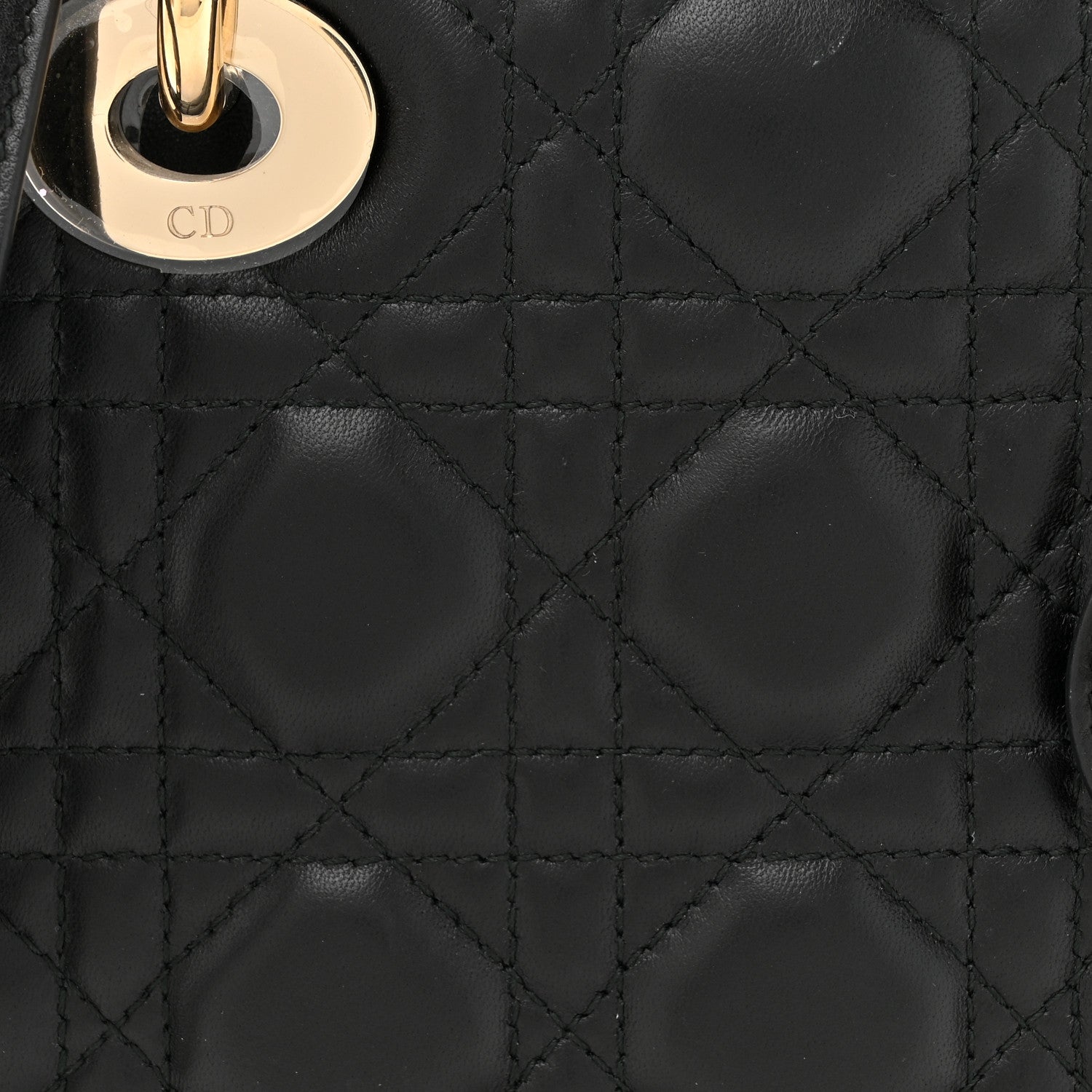 Christian Dior Lambskin Cannage Small Lucky Badges My Lady Dior Black 8 of 11