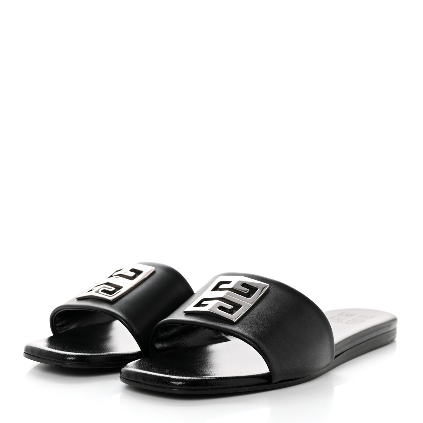 Lambskin 4G Flat Sandals 39 Black