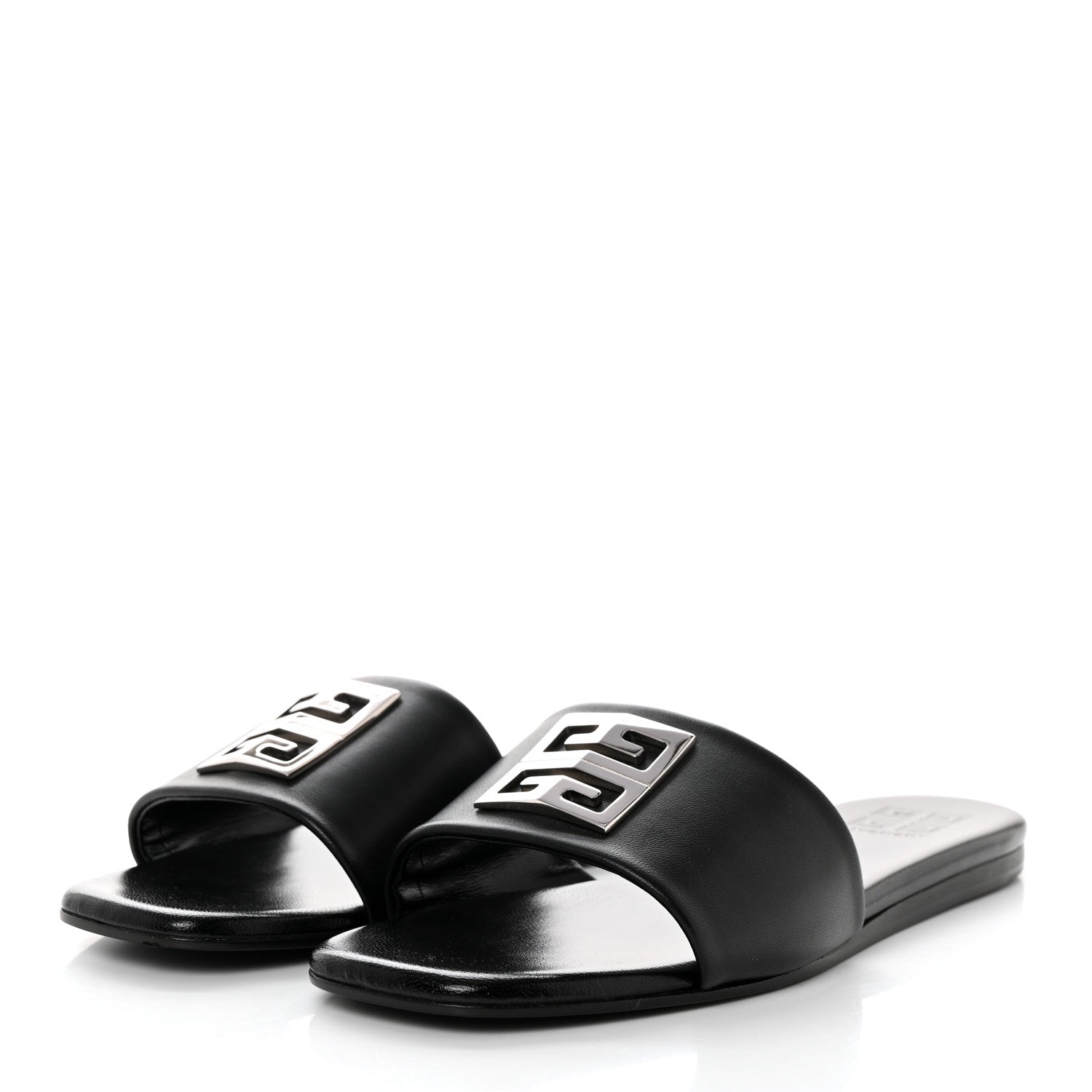 Givenchy Lambskin 4G Flat Sandals 39 Black 3 of 9