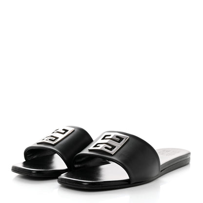 Givenchy Lambskin 4G Flat Sandals 39 Black 3 of 9