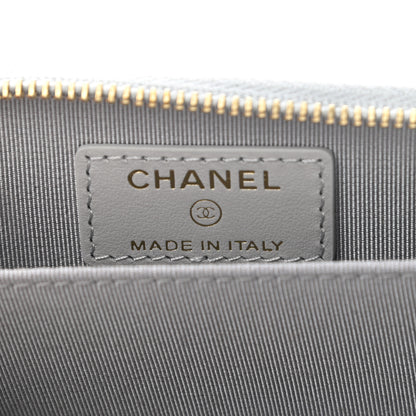 Chanel Caviar Quilted Zip Coin Purse Grey 6 of 8
