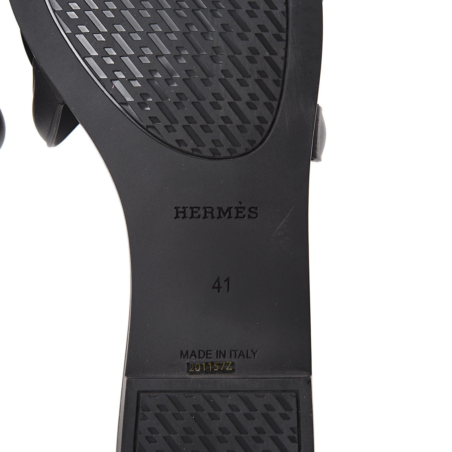 Hermes Rubber Aloha Sandals 41 Black 6 of 8