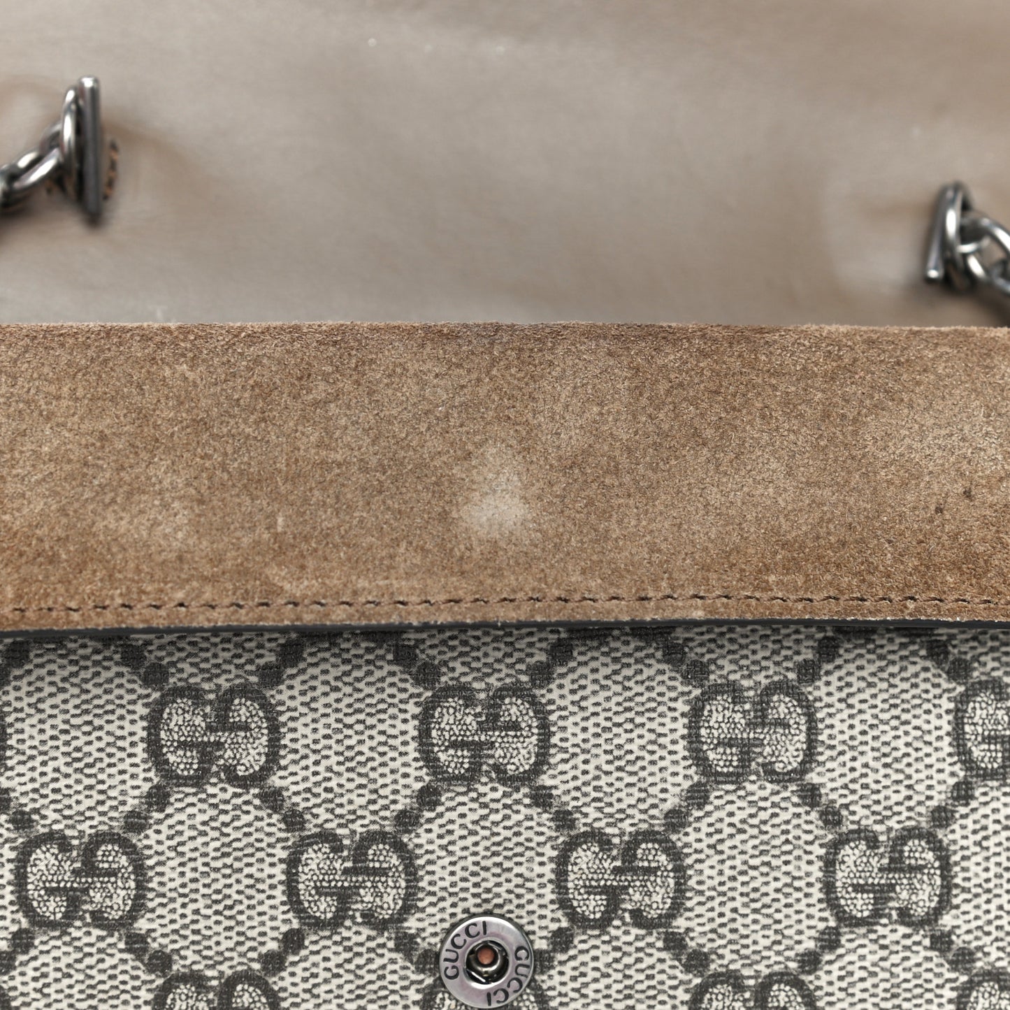 GG Supreme Monogram Super Mini Dionysus Shoulder Bag Taupe