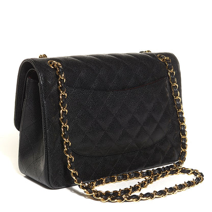 Chanel Caviar Quilted Jumbo Double Flap Black 3 of 9