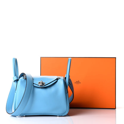 Hermes Swift Mini Lindy 20 Bleu Du Nord 8 of 9