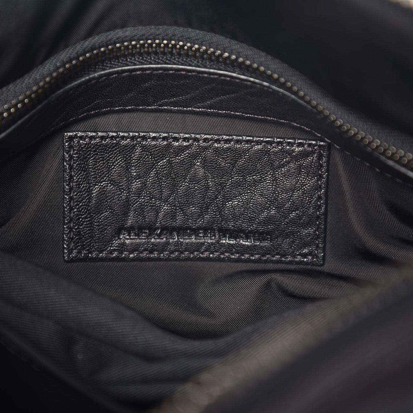 Pebbled Lambskin Rocco Black Silver Hardware
