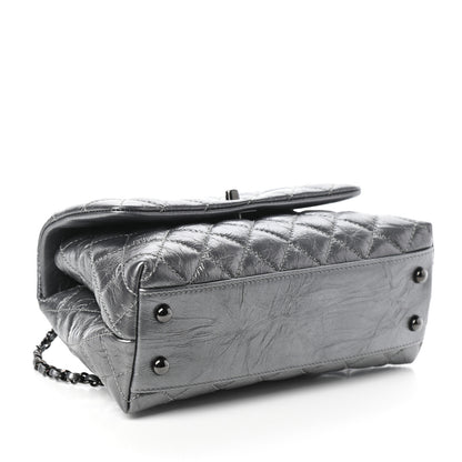 Chanel Aged Calfskin Quilted Mini Coco Handle Flap Charcoal 4 of 9