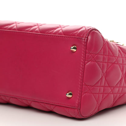 Christian Dior Lambskin Cannage Medium Lady Dior Pink 10 of 12