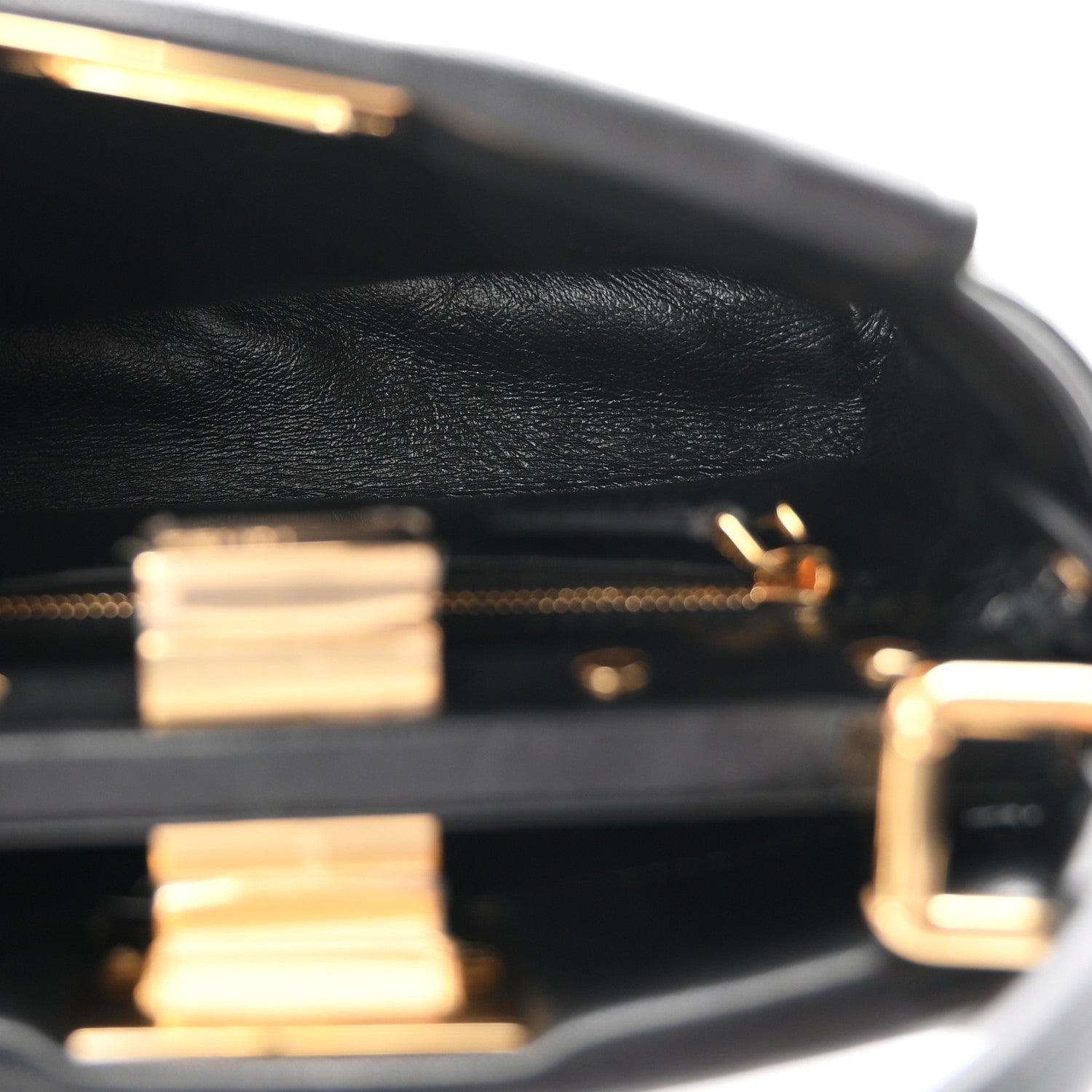 Fendi Nappa Mini Peekaboo Iconic Satchel Black 4 of 9