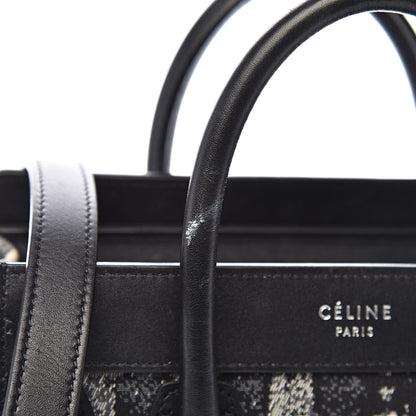 Celine Canvas Calfskin Nano Luggage White Black 14 of 18