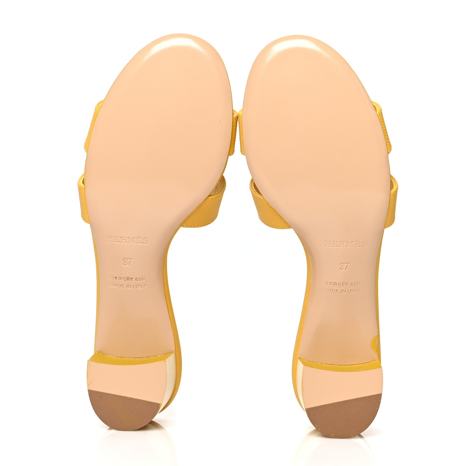 Hermes Epsom Oasis Sandals 37 Jaune Sable 5 of 8