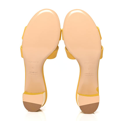 Hermes Epsom Oasis Sandals 37 Jaune Sable 5 of 8