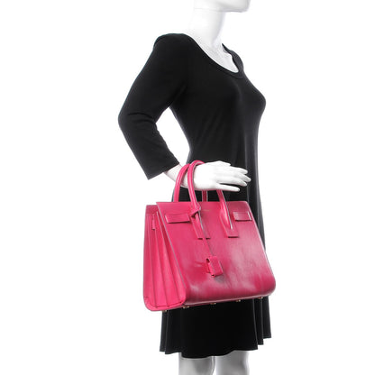 Saint Laurent Calfskin Small Sac De Jour Bubblegum 3 of 14