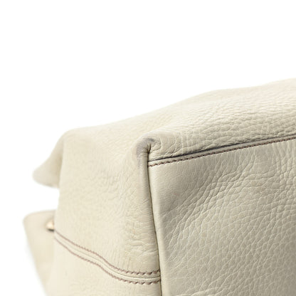 Gucci Pebbled Calfskin Medium Soho Chain Shoulder Bag Off White 8 of 14