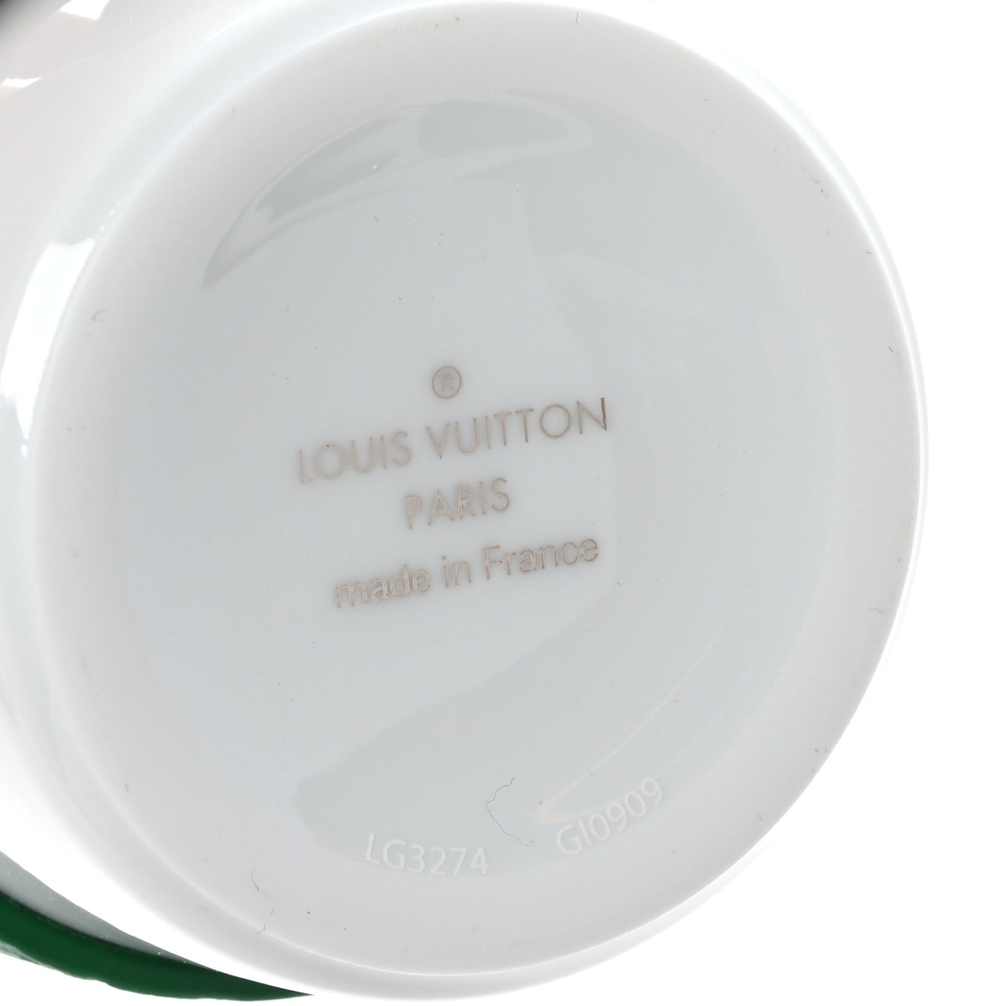 Porcelain Taurillon Louis Cup Green