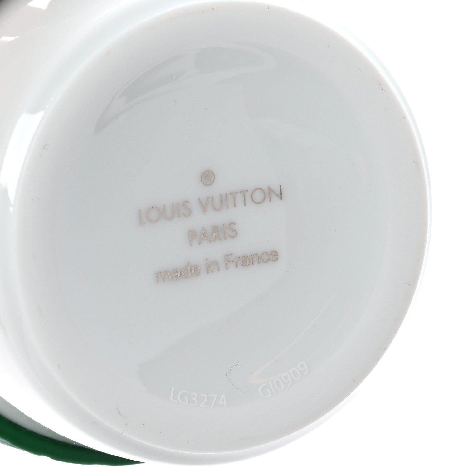 Louis Vuitton Porcelain Taurillon Louis Cup Green 6 of 11