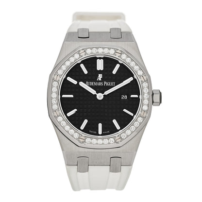 Audemars Piguet Stainless Steel Rubber Diamond Bezel 33mm Royal Oak Quartz Watch Black 67651ST.ZZ.D002CR.01 1 of 6