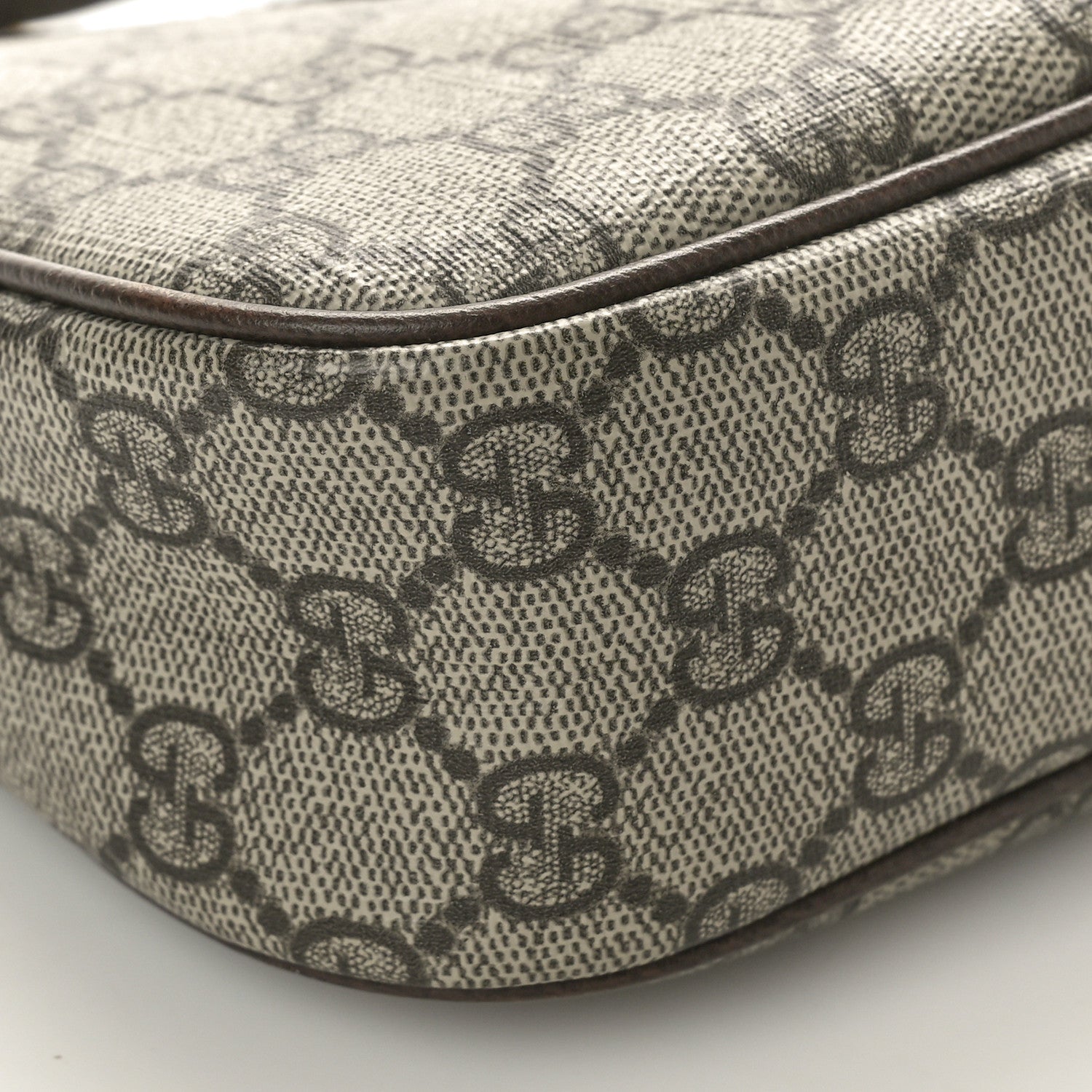 Gucci GG Supreme Monogram Textured Dollar Calfskin Small Ophidia Hobo Beige Ebony New Acero 9 of 10