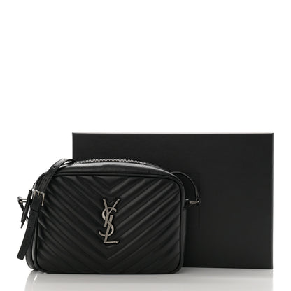 Saint Laurent Calfskin Matelasse Monogram Lou Camera Bag Black 17 of 17