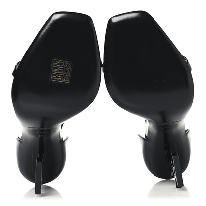Saint Laurent Patent Calfskin Opyum 110 Sandals 39 Black 6 of 10